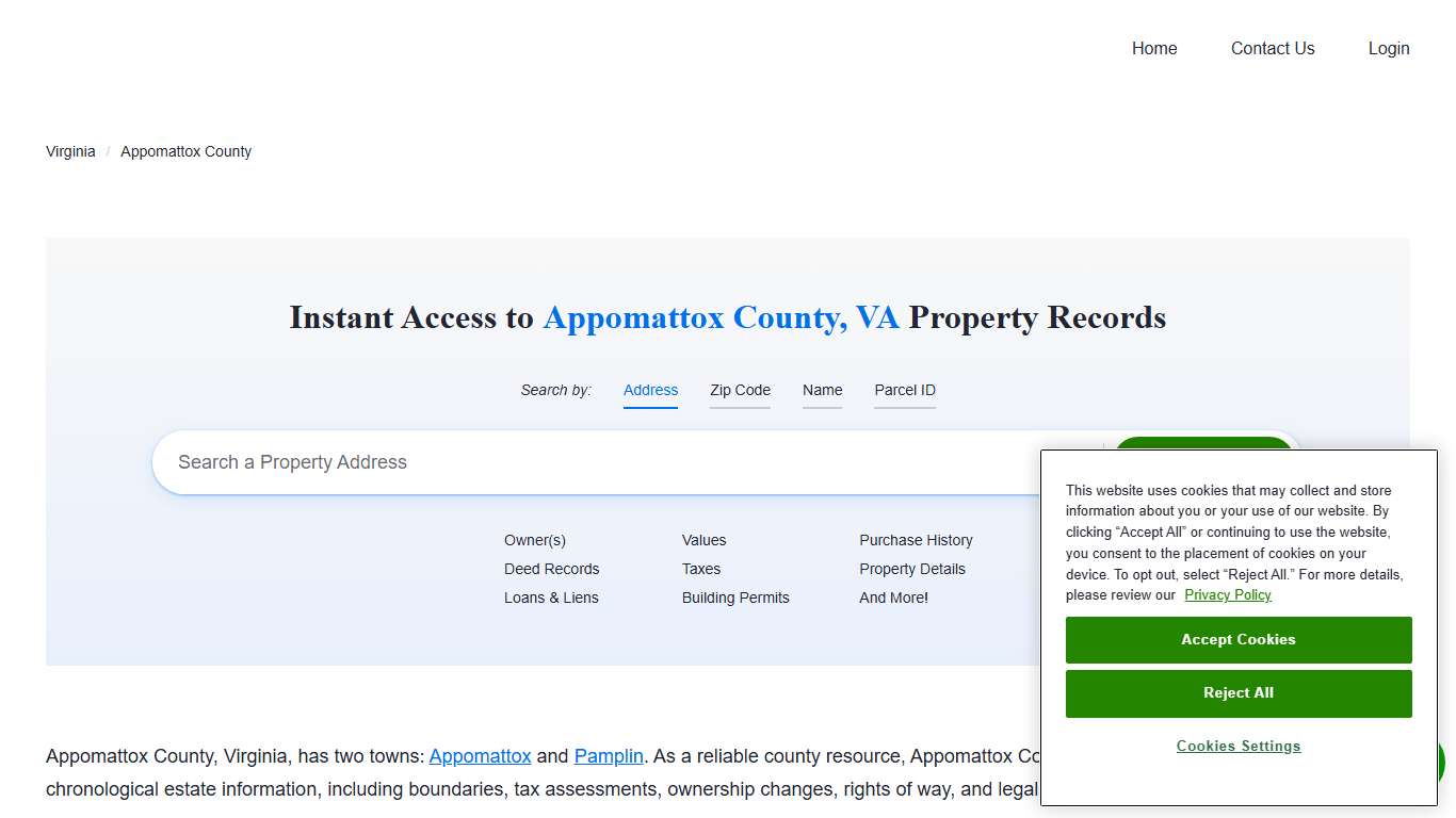 Appomattox County Property Records | Owners, Deeds, Permits